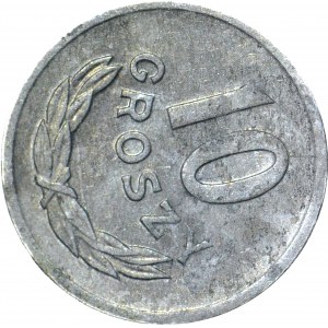 R-, 10 pennies 1966, DESTRUCT, SKROLT 80 degrees