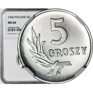 5 pennies 1960, minted