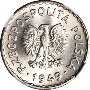 1 zloty 1949, copper-nickel, mint