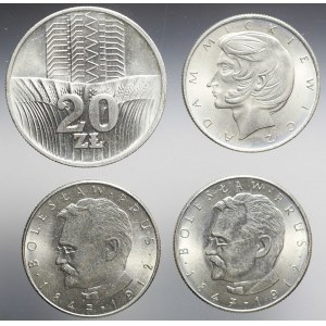 Zestaw pięciu monet miedzioniklowych 1973-1975