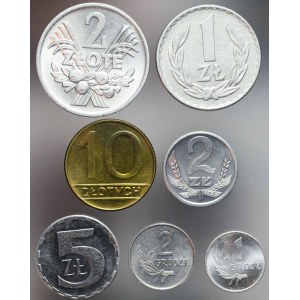 Set of seven circulation coins