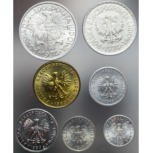 Set of seven circulation coins