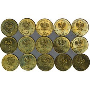 2 GN gold, 1999, set of 15 pieces.