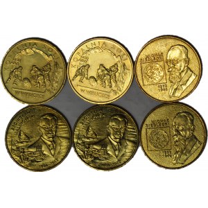 2 złote GN, 2001-2002, zestaw 6 szt.
