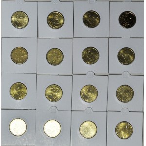 Vatican, 16 pieces of 50 cent coins 2010-2017