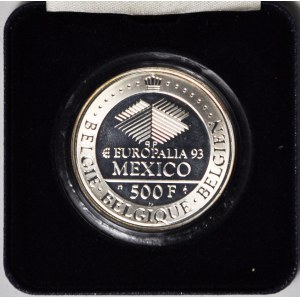 Belgia, 500 franków 1993, EUROPALIA 99 MEXICO, srebro