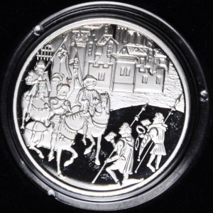 Belgia, 500 lat Poczty, 2001, srebro