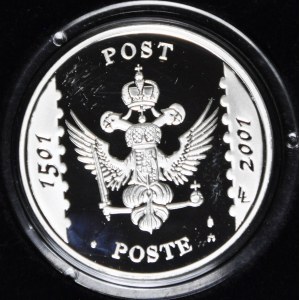 Belgium, 500 Years of the Post Office, 2001, silver