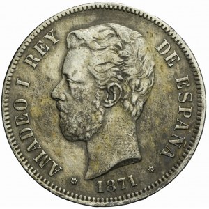Hiszpania, Amadeo I, 5 peset 1871