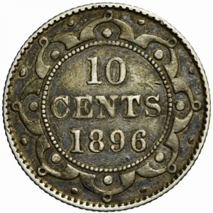 Kanada, Nowa Fundlandia, Królowa Victoria, 10 centów 1896