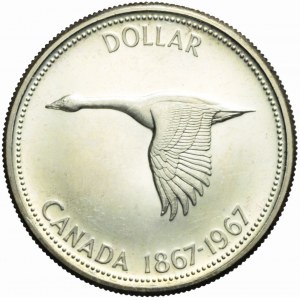 Canada, Elizabeth II, $1 1967, 100 years of the creation of Canada