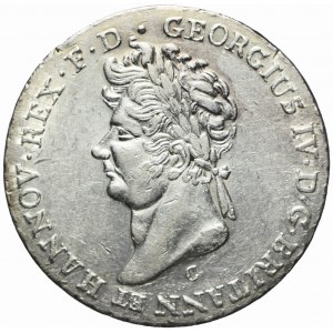 Niemcy, Hanower, Georg IV, 2/3 talara 1828 C, bardzo ładne