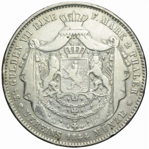 Germany, Hesse-Darmstadt, Ludwig II, 2 thalers 1844