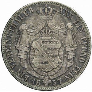Niemcy, Saksonia, Jan V, Talar 1857 F, Drezno