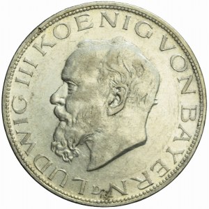 Niemcy, Bawaria, 5 marek 1914 D, Ludwik III, Monachium, ładne