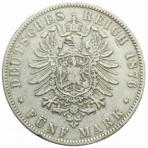 Germany, Prussia, 5 marks 1875 A, Wilhelm I, Berlin