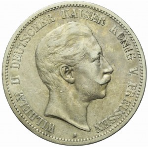 Germany, Prussia, 5 marks 1900 A, Wilhelm II, Berlin