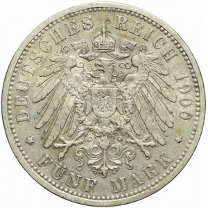 Germany, Prussia, 5 marks 1900 A, Wilhelm II, Berlin