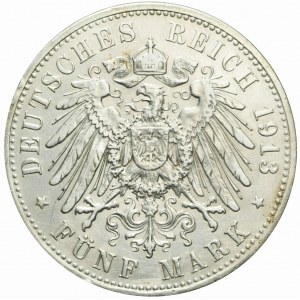 Germany, Prussia, Wilhelm II, 5 marks 1913 A, Uniform