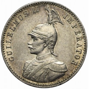 Niemcy, Afryka Wschodnia, Wilhelm II, 1/2 rupii 1891, rzadkie