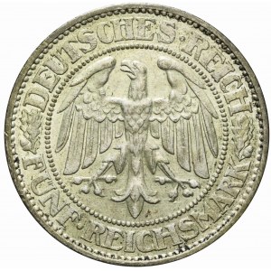 Niemcy, Republika Weimarska, 5 marek 1932 A, Berlin, Dąb
