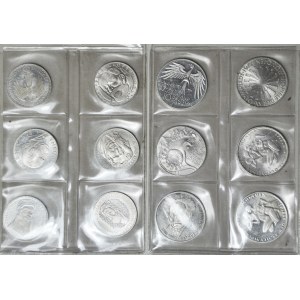 12 pcs, Germany, West Germany, 5 and 10 Marks 1968-1974, silver