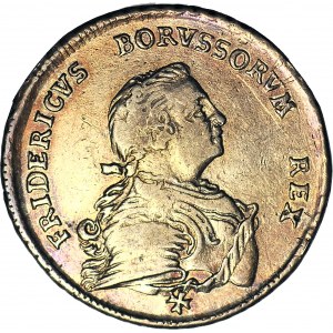 Niemcy, Prusy, Fryderyk II, 1/2 talara (Półtalar) 1750 A, Berlin