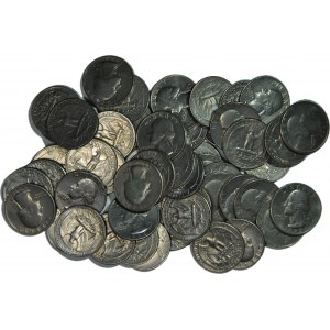United States of America (USA), 25 cents, set of 53 pieces.