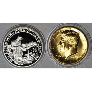 United States of America (USA), gold dollar 2017 and Gibraltar ½ crown 2018