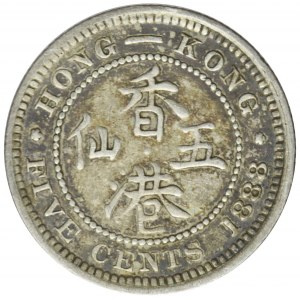 Great Britain, Hong Kong, Queen Victoria, 5 cents 1888