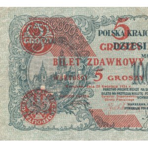 5 pennies 1924, left half