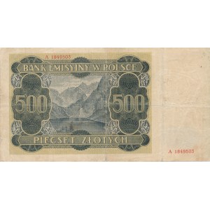 500 zloty 1940, Series A