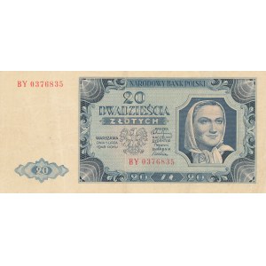20 złotych 1948, ser. BY, rzadka