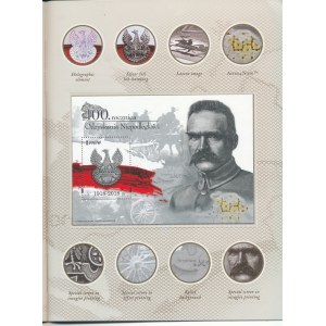 PWPW, Persons and Documents Special Edition No. 5 with the 20 Polish Bison bill and the 100th Anniversary of Independence stamp.