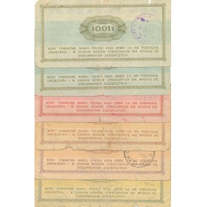 Pewex Gift Certificate, set of 6 pcs. 1, 2, 5, 10 cents 1969, each different