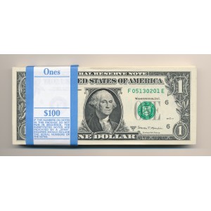 United States of America (USA), Bank Parcel $1 2017 series F---E, 100 pieces
