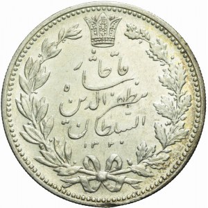 Iran, 5000 Dinars AH1320 (1902), bardzo ładne