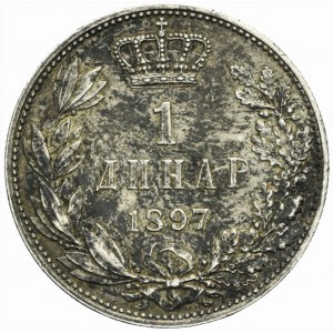 Serbia, Alexander I, 1 dinar 1897