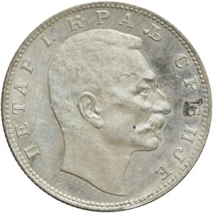 Serbia, Piotr I, 1 dinar 1904, menniczy