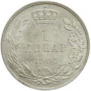 Serbia, Peter I, 1 dinar 1904, minted