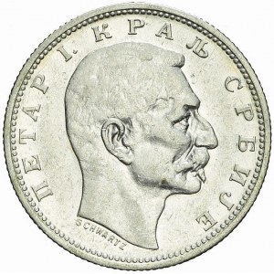 Serbia, Peter I, 1 dinar 1912