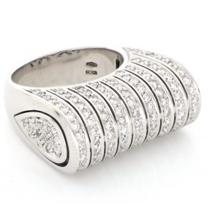 Prsteň 3.34CT diamantov 16.75 g 18CT zlata