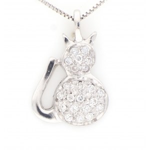 Gold necklace(18CT) with 22 high-purity diamonds