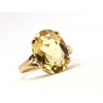 Złoty pierścionek(18ct) z cytrynem 4.45 ct.