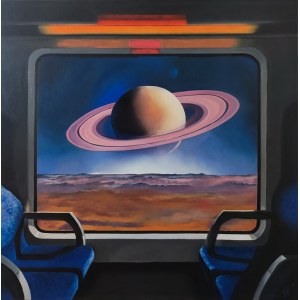 Joanna Abra. (pseud., b. 1986), Night train through the Galaxy, 2022
