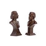 Sculptor unspecified, German , 20th century, Busts of the Masters - Verdi and Liszt