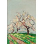 Włodzimierz Terlikowski (1873 - 1951), Stillleben mit einer Karaffe / Blühende Apfelbäume (doppelseitiges Gemälde