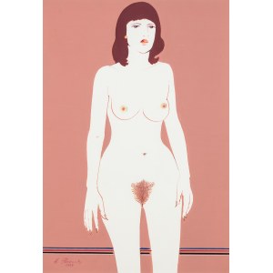 Henryk Plóciennik (1933 - 2020), Nude on a pink background.
