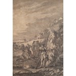 Jacques-Philippe Le Bas (1707 Paryż - 1783 Paryż), Postój gwardii szwajcarskiej według Charlesa Parrocela (w montażu kolekcji Stanisława Augusta Poniatowskiego), XVIII w.