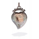 nieznany, Zawieszka w kształcie serca, wiązana z osobą Marii Kazimiery, XVIII w.